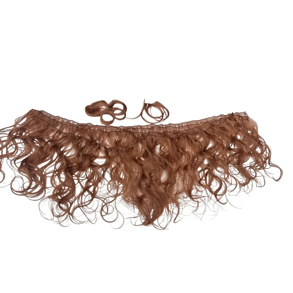 Medium Auburn Brown Hair Extensions Human Hair 6 Pc 12,14,16,18